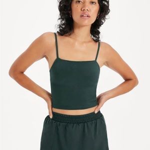 Girlfriend Collective green compressive cami